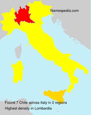 Surname Chite in Italy Surname Chite in Italy
