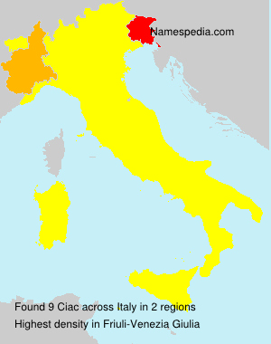 Surname Ciac in Italy Surname Ciac in Italy