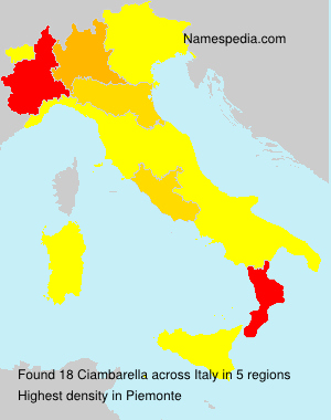 Surname Ciambarella in Italy Surname Ciambarella in Italy