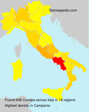 Surname Ciampa in Italy Surname Ciampa in Italy