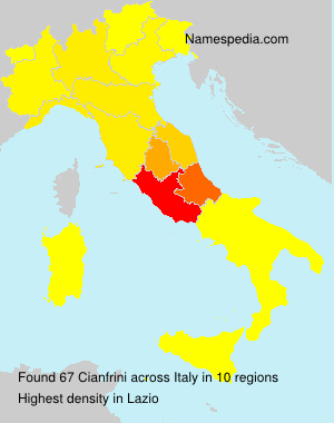 Surname Cianfrini in Italy Surname Cianfrini in Italy