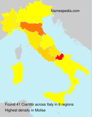 Surname Ciarlitto in Italy Surname Ciarlitto in Italy