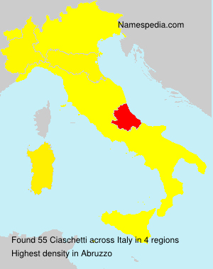 Surname Ciaschetti in Italy Surname Ciaschetti in Italy