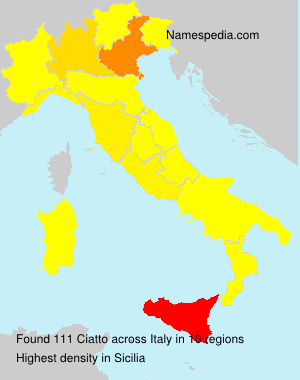 Surname Ciatto in Italy Surname Ciatto in Italy
