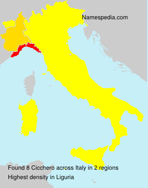 Surname Cicchero in Italy Surname Cicchero in Italy