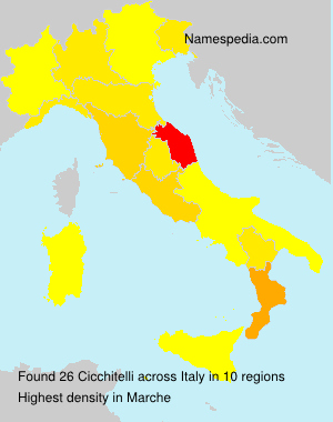 Surname Cicchitelli in Italy Surname Cicchitelli in Italy