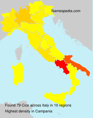 Surname Cice in Italy Surname Cice in Italy