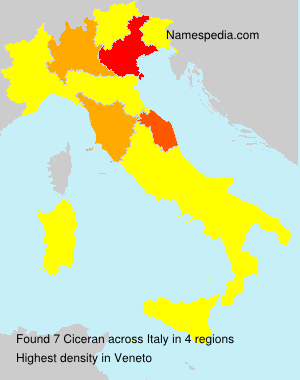 Surname Ciceran in Italy Surname Ciceran in Italy