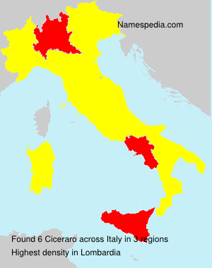 Surname Ciceraro in Italy Surname Ciceraro in Italy
