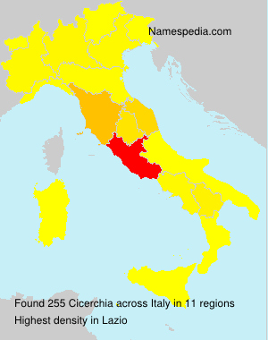 Surname Cicerchia in Italy Surname Cicerchia in Italy
