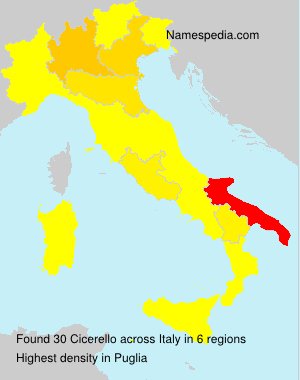 Surname Cicerello in Italy Surname Cicerello in Italy