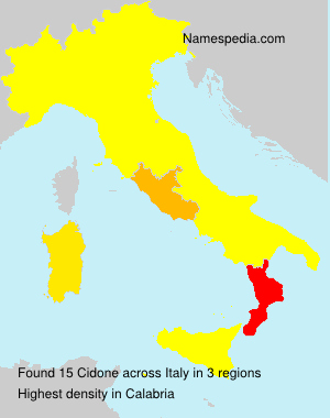Surname Cidone in Italy Surname Cidone in Italy