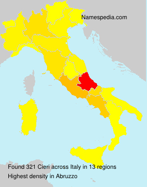 Surname Cieri in Italy Surname Cieri in Italy