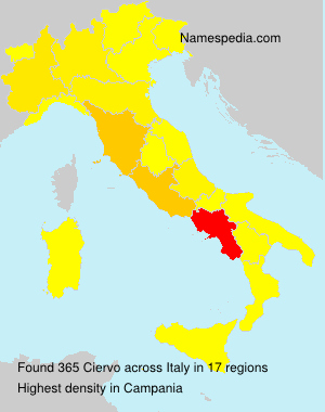 Surname Ciervo in Italy Surname Ciervo in Italy
