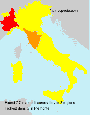 Surname Cimamonti in Italy Surname Cimamonti in Italy