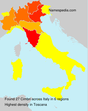 Surname Cimbri in Italy Surname Cimbri in Italy