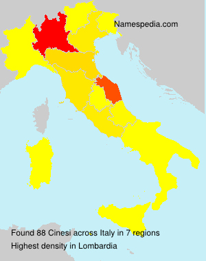 Surname Cinesi in Italy Surname Cinesi in Italy