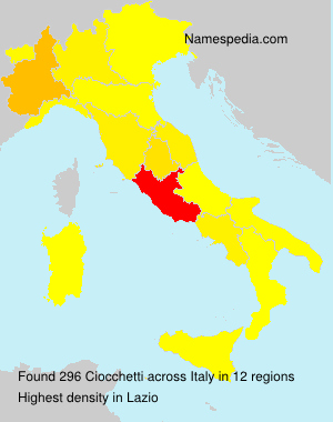 Surname Ciocchetti in Italy Surname Ciocchetti in Italy