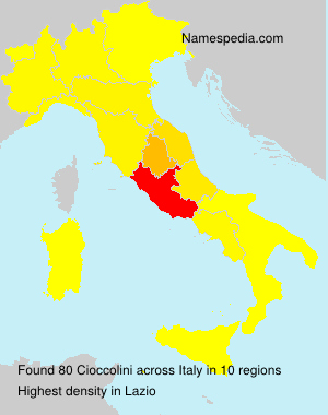 Surname Cioccolini in Italy