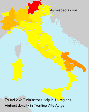 Surname Ciola in Italy Surname Ciola in Italy