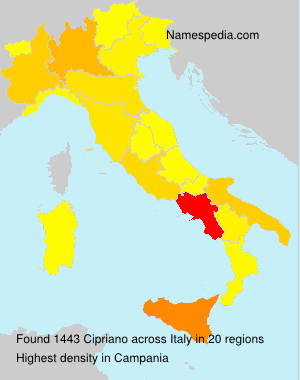 Surname Cipriano in Italy Surname Cipriano in Italy