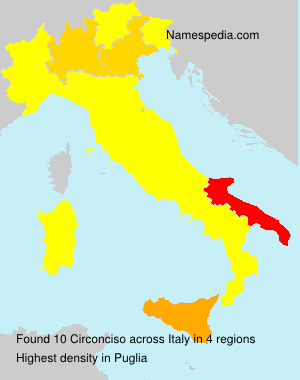 Surname Circonciso in Italy Surname Circonciso in Italy