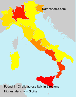 Surname Cirello in Italy Surname Cirello in Italy