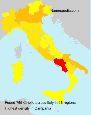 Surname Ciriello in Italy