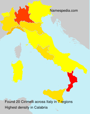 Surname Cirimelli in Italy Surname Cirimelli in Italy