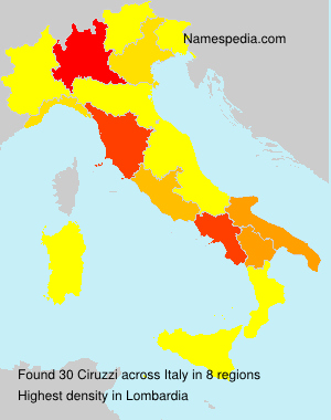 Surname Ciruzzi in Italy Surname Ciruzzi in Italy