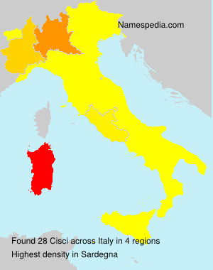 Surname Cisci in Italy Surname Cisci in Italy