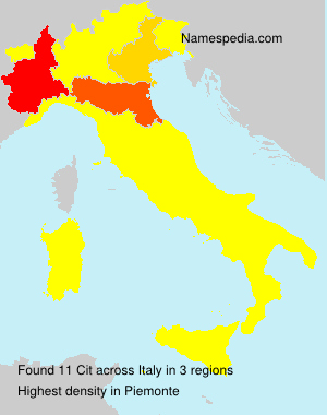 Surname Cit in Italy Surname Cit in Italy