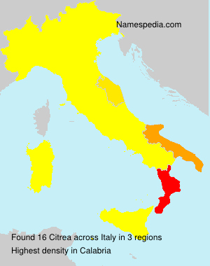 Surname Citrea in Italy Surname Citrea in Italy