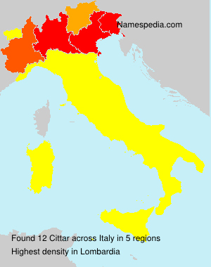 Surname Cittar in Italy Surname Cittar in Italy