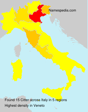 Surname Citter in Italy Surname Citter in Italy