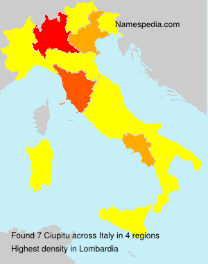 Surname Ciupitu in Italy Surname Ciupitu in Italy
