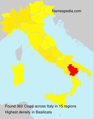 Surname Claps in Italy Surname Claps in Italy