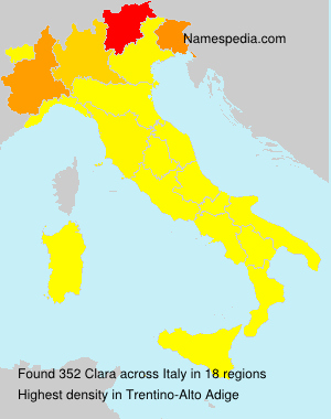 Surname Clara in Italy Surname Clara in Italy
