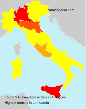 Surname Claves in Italy