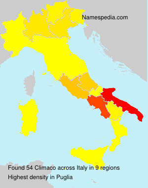 Surname Climaco in Italy Surname Climaco in Italy