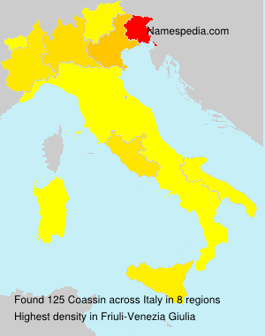 Surname Coassin in Italy Surname Coassin in Italy
