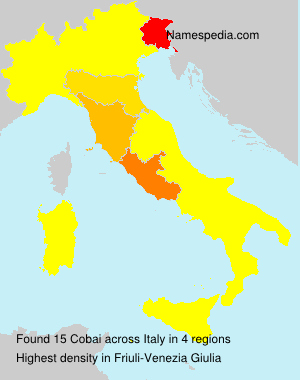Surname Cobai in Italy Surname Cobai in Italy