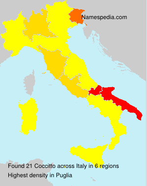 Surname Coccitto in Italy Surname Coccitto in Italy