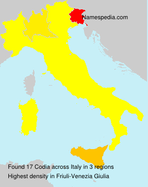 Surname Codia in Italy Surname Codia in Italy
