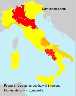 Surname Coduto in Italy Surname Coduto in Italy