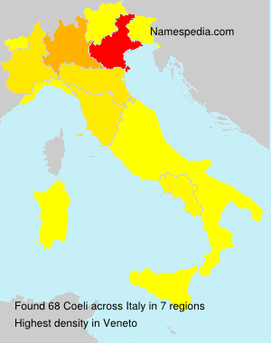 Surname Coeli in Italy Surname Coeli in Italy