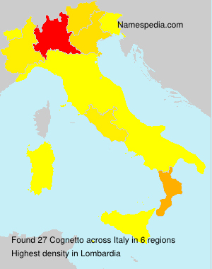 Surname Cognetto in Italy Surname Cognetto in Italy