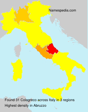 Surname Colagreco in Italy Surname Colagreco in Italy