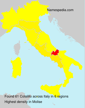 Surname Colalillo in Italy Surname Colalillo in Italy