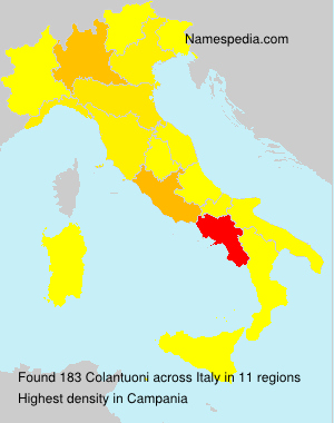 Surname Colantuoni in Italy Surname Colantuoni in Italy